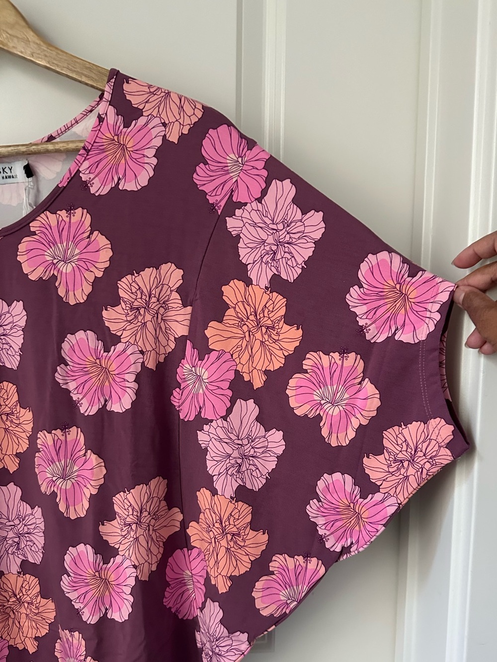 Ava Sky Top Samaya Romance Summer Hibiscus Sise S - Picture 2 of 7